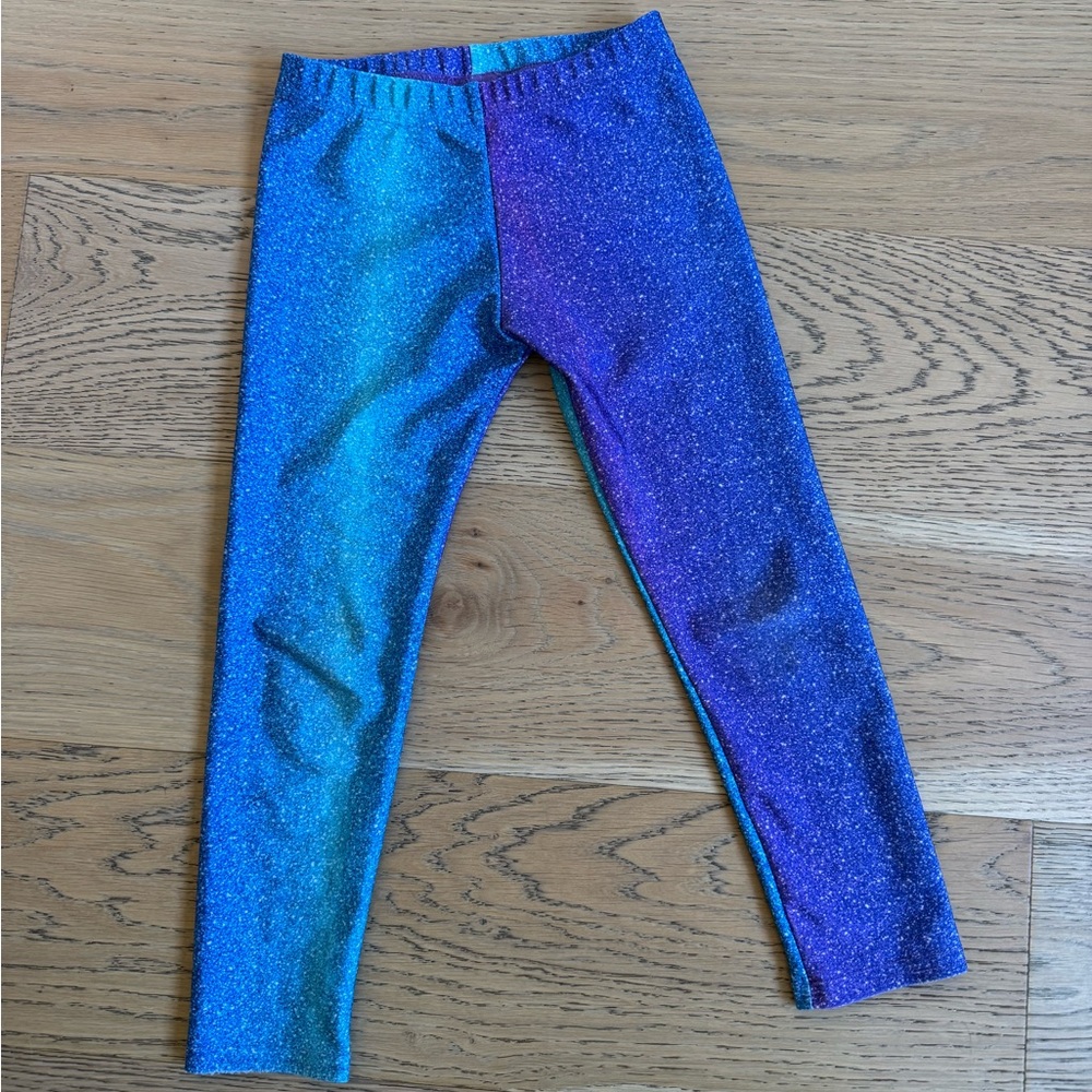 Terez Glitter Unicorn Leggings EUC